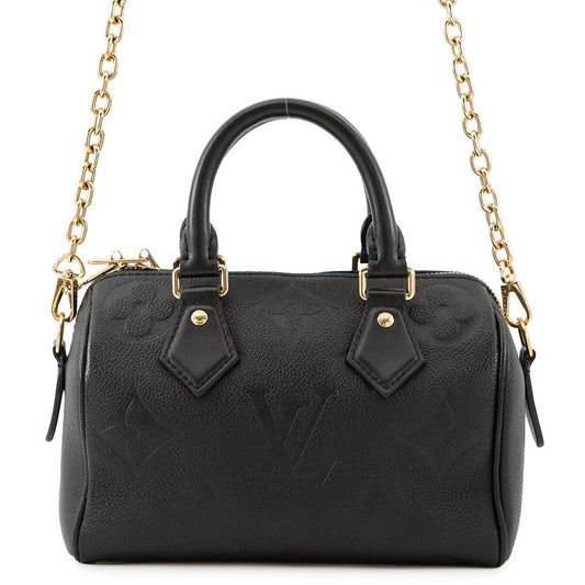 Louis Vuitton Speedy Bandouliere NoirM58953 Giant Monogram Leather Empreinte Handbag 2