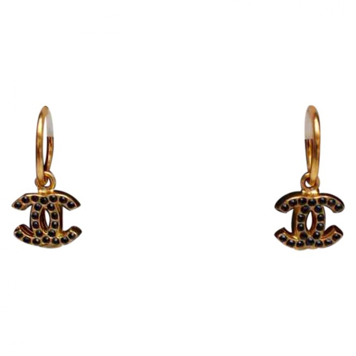 cc gold metal earrings Jewelry Chic