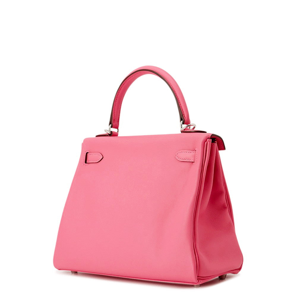 Kelly Retourne Rose Azalee Swift Size Handbag Leather Travel Bag