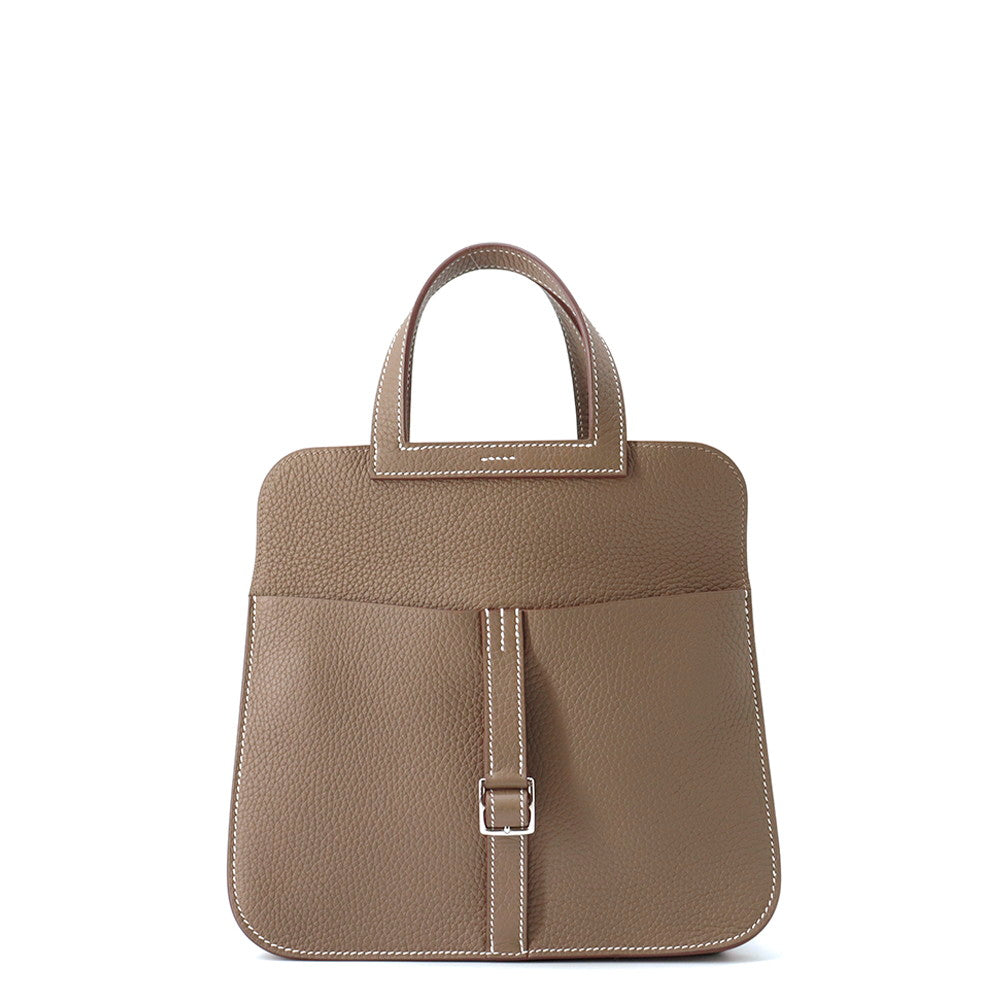 Halzan Etoupe Taurillon Clemence Size Handbag Travel Bag