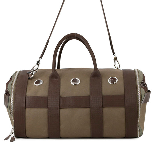 Dog Carry Khaki Feu Toile Military Handbag Travel Bag