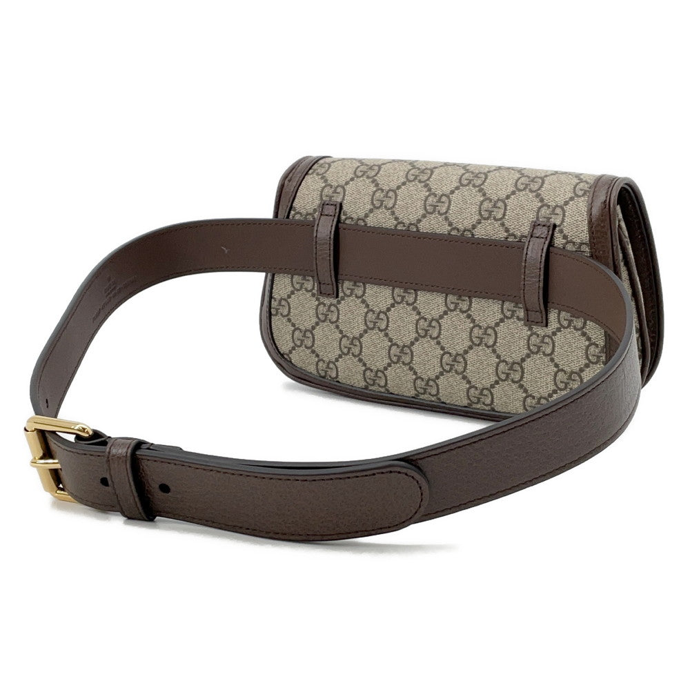 Gucci Blondie Brown703807 PVC Leather Beige Belt