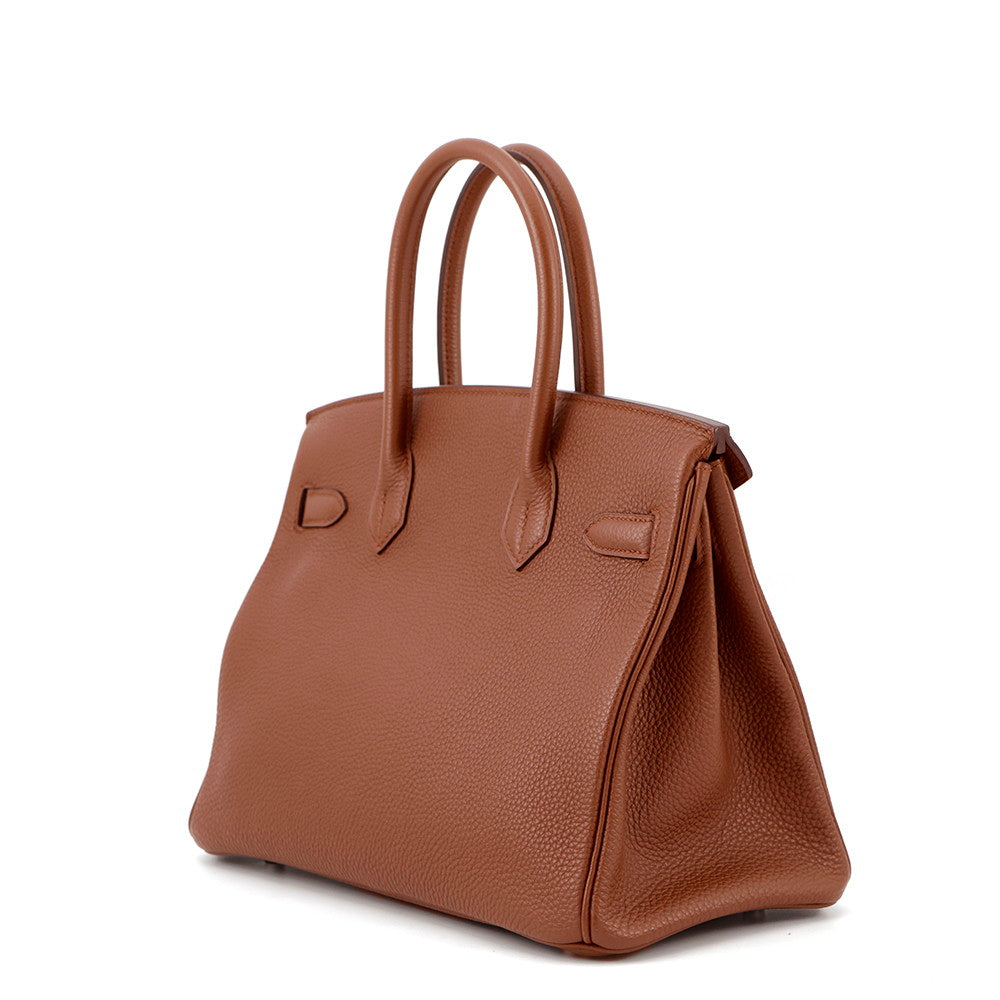 Birkin Sienne Togo Size Handbag Leather Travel Bag