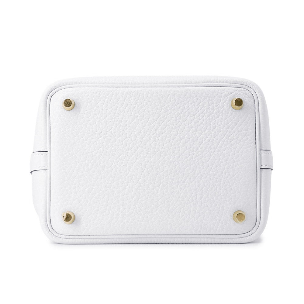 Picotin Lock New Taurillon Clemence Size Pm White Travel Bag