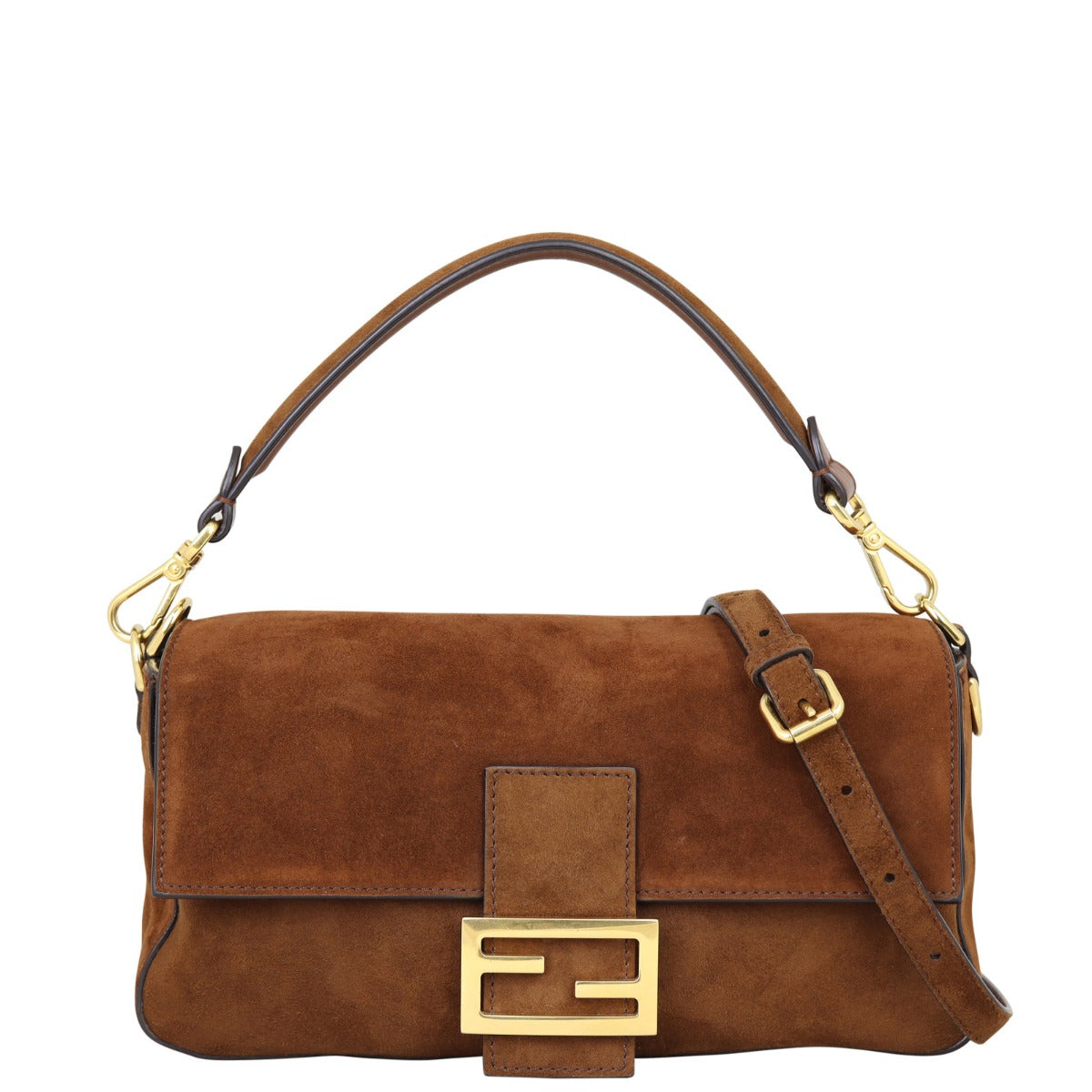 Fendi Handbag Baguette Bag Suede Shoulder Bag