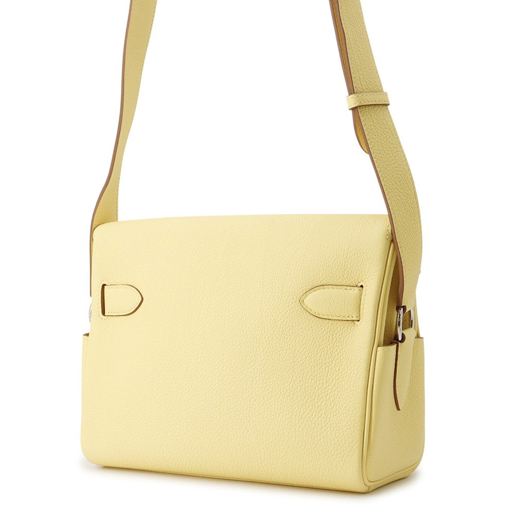 Kelly Messenger Jaune Poussin Togo Size Pm Leather Travel Bag