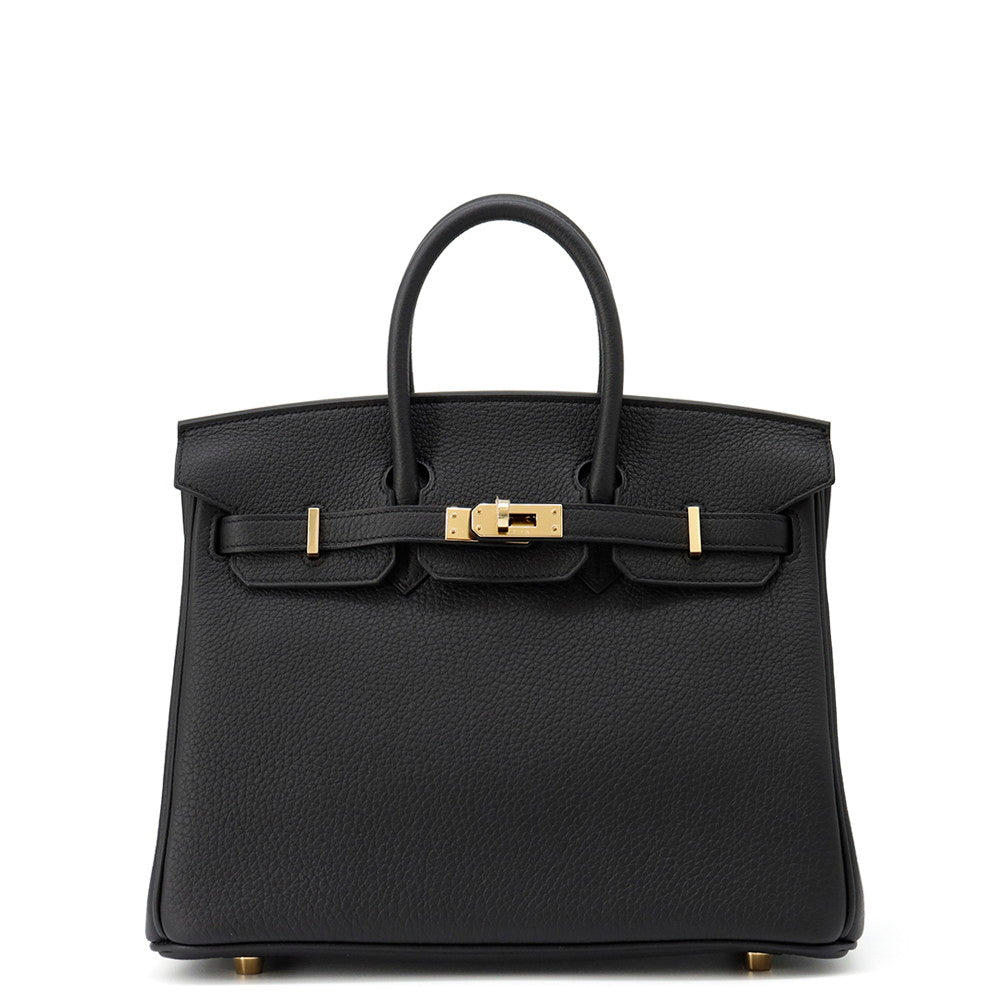 Birkin Togo Size Handbag Leather Black Travel Bag