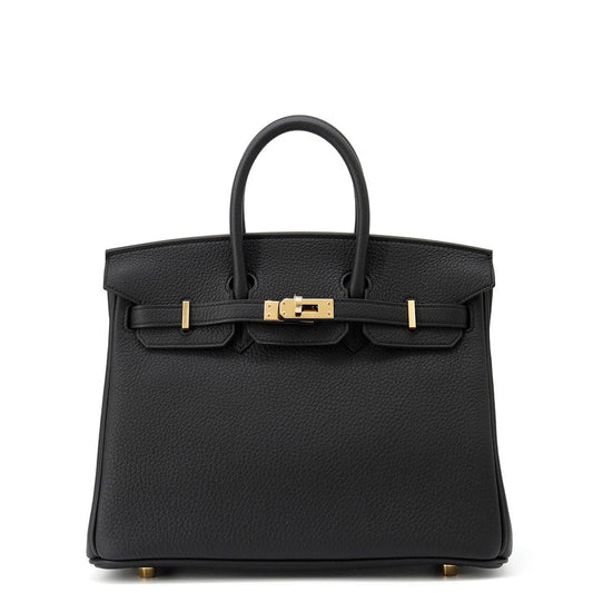 Birkin Togo Size Handbag Leather Black Travel Bag