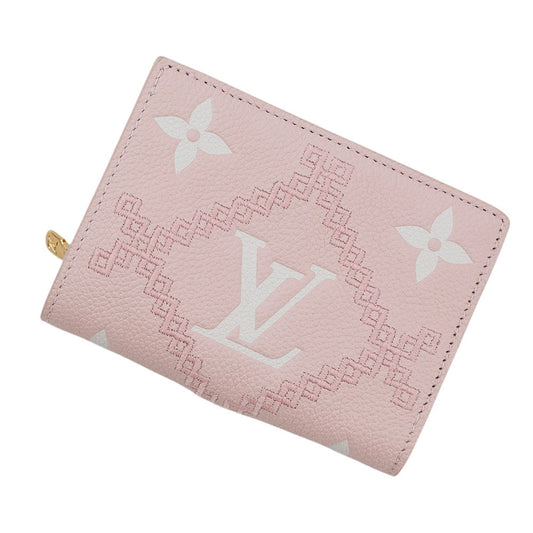 Louis Vuitton Portefeuille Claire PinkM81212 Belvedere Monogram Leather Empreinte Handbag