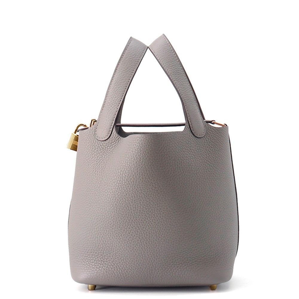 Picotin Lock Gris Meyer Taurillon Clemence Size Travel Bag