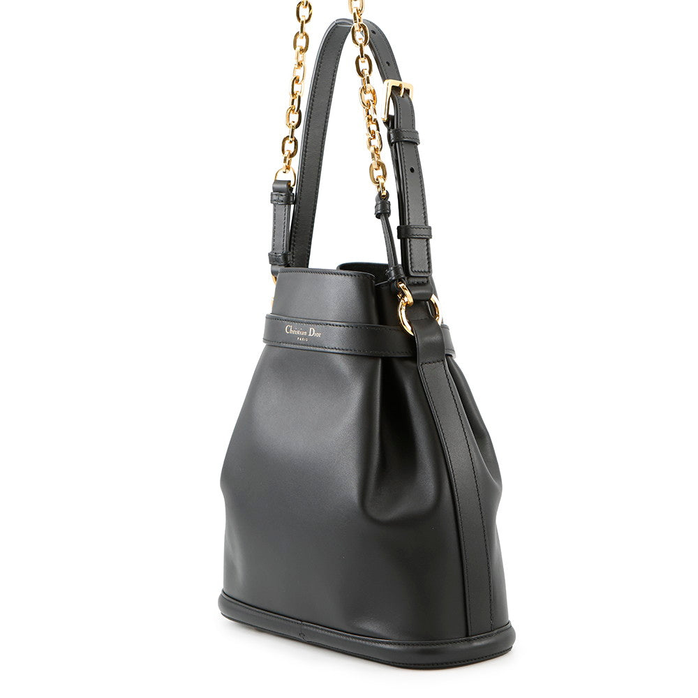 Dior C'Est Cd Embossed Bag Blackm Ubha Calf Leather Travel Bag