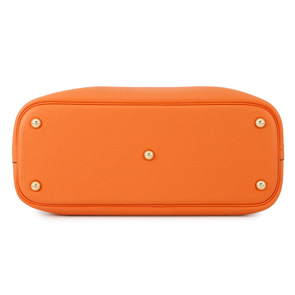 Bolide Orange Taurillon Clemence Size Handbag Travel Bag