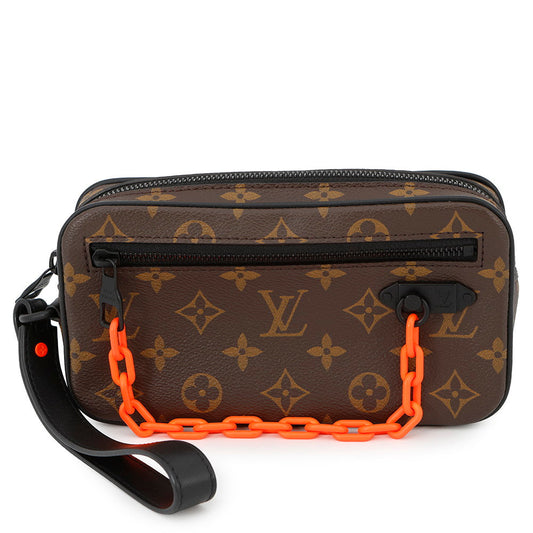 Louis Vuitton Pochette Volga NoirM44458 Solar Powered Monogram Clutch Bag