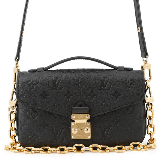 Louis Vuitton Pochette Metis EW NoirM46595 Monogram Empreinte Leather Clutch Bag