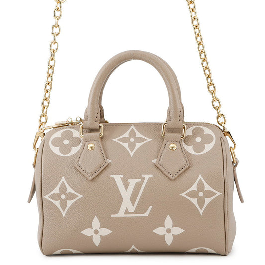 Louis Vuitton Speedy Bandouliere Tourterelle claimM46575 Monogram Leather Empreinte Handbag