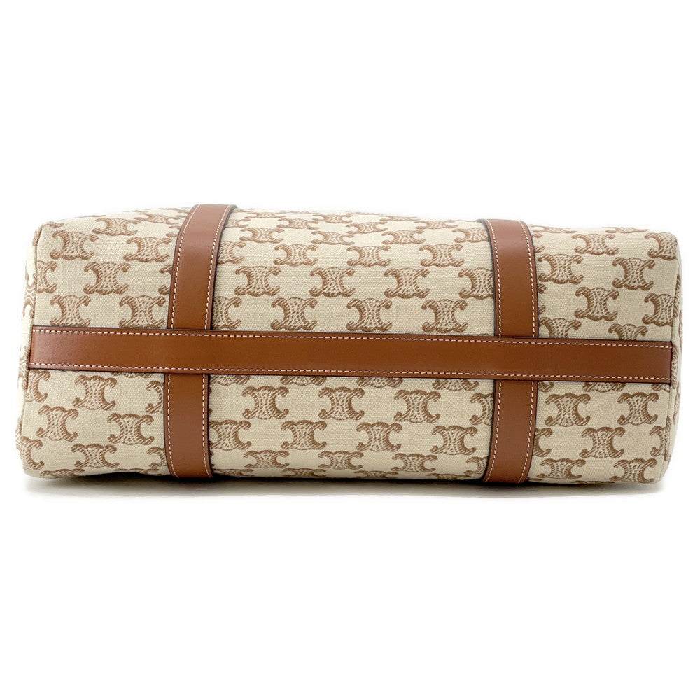 M Um Bag Natural Triomphecanvas Leather Travel Bag