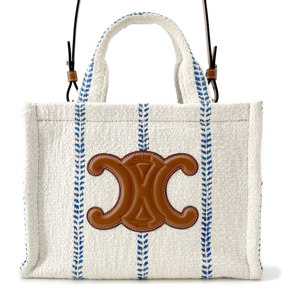 Small Cabas Thais Tote Bag Eyi. Bb Leather White