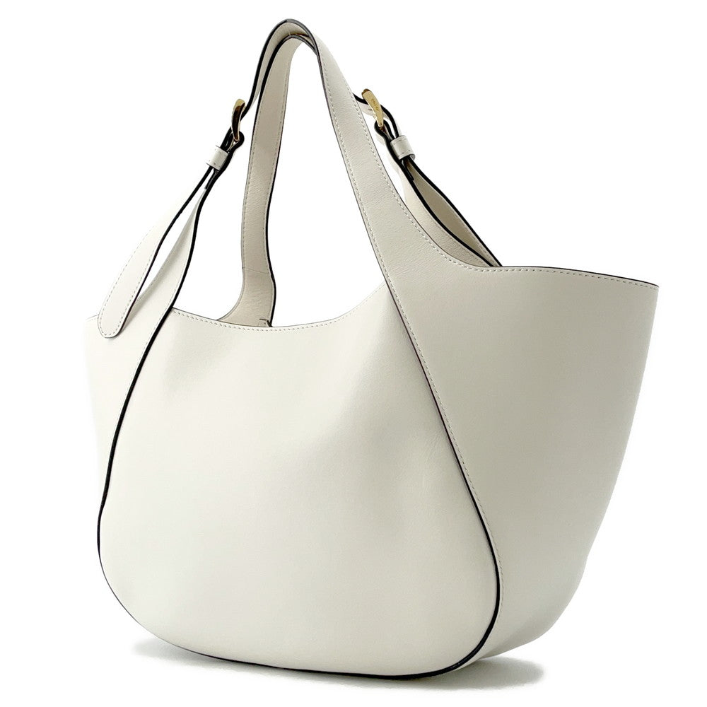 Tote Bag Bg Leather White
