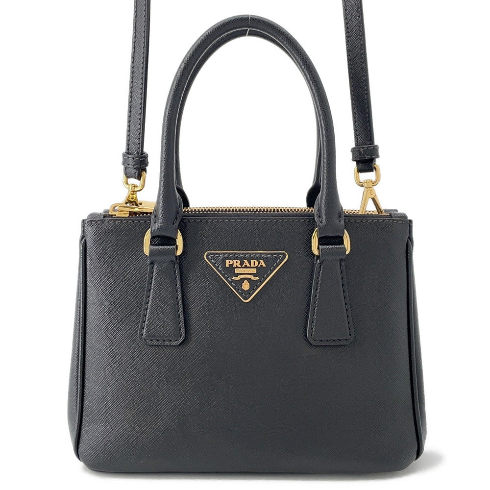 Galleria Way Shoulder Bag Ba Saffiano Leatherleather Black