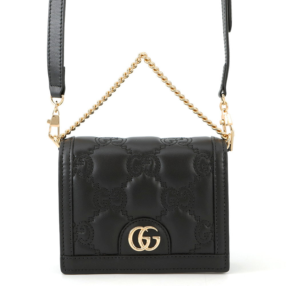 Gucci GGQuilted Black723777 Size Leather Mini Shoulder Bag