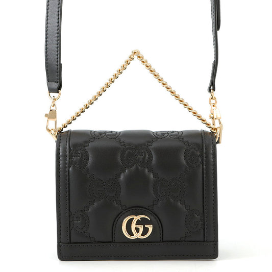 Gucci GGQuilted Black723777 Size Leather Mini Shoulder Bag