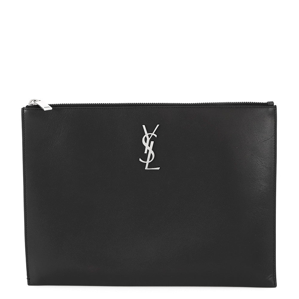 Saint Paris Zip Tablet Holder Black453249 Travel Leather Monogram Travel Bag