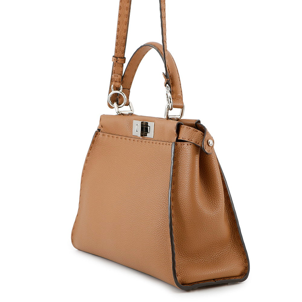 Fendi Selleria Peekaboo Brown8Bn226 Leather Travel Bag