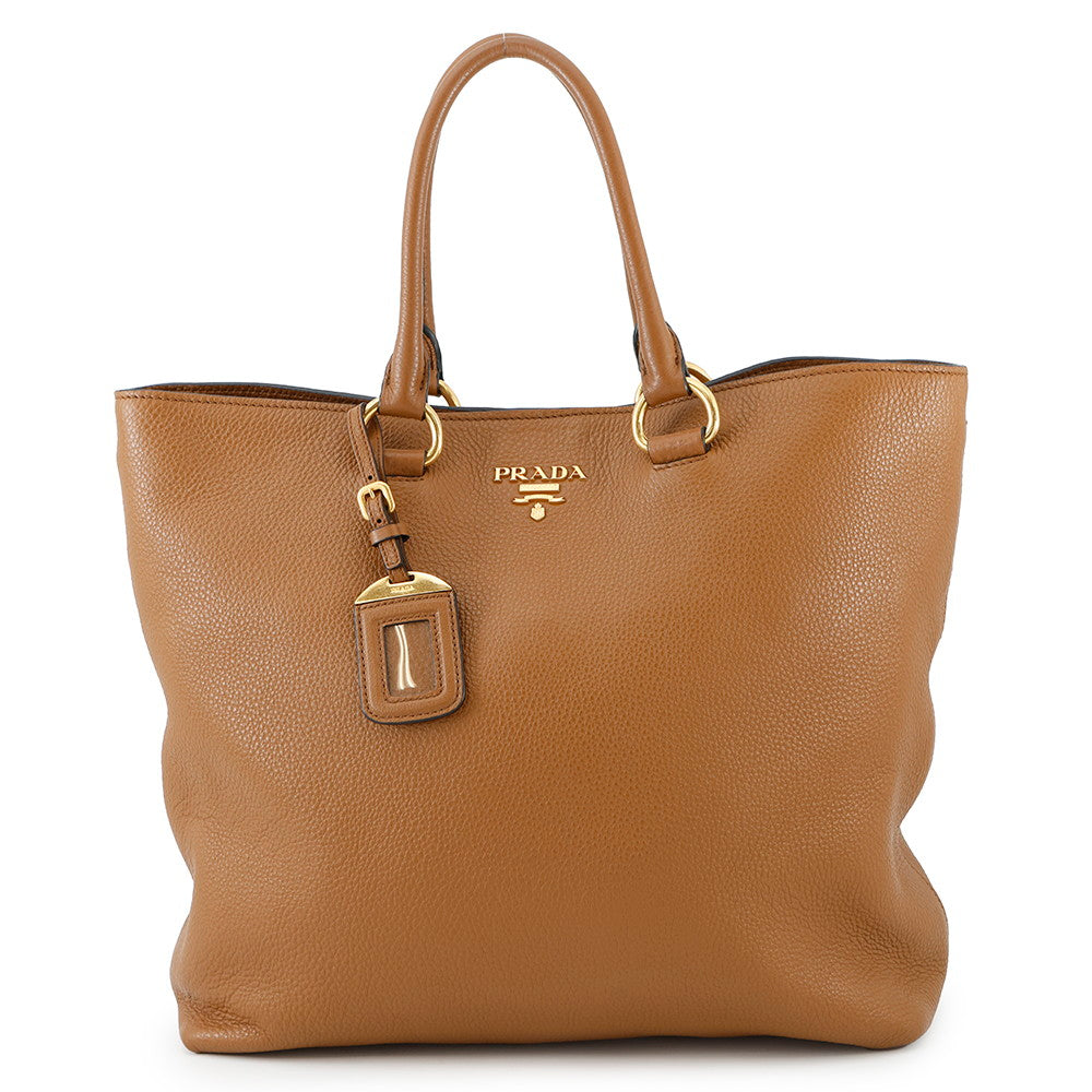 Vitello Phoenix Tote Bg Handbag Leather Brown Tote Bag