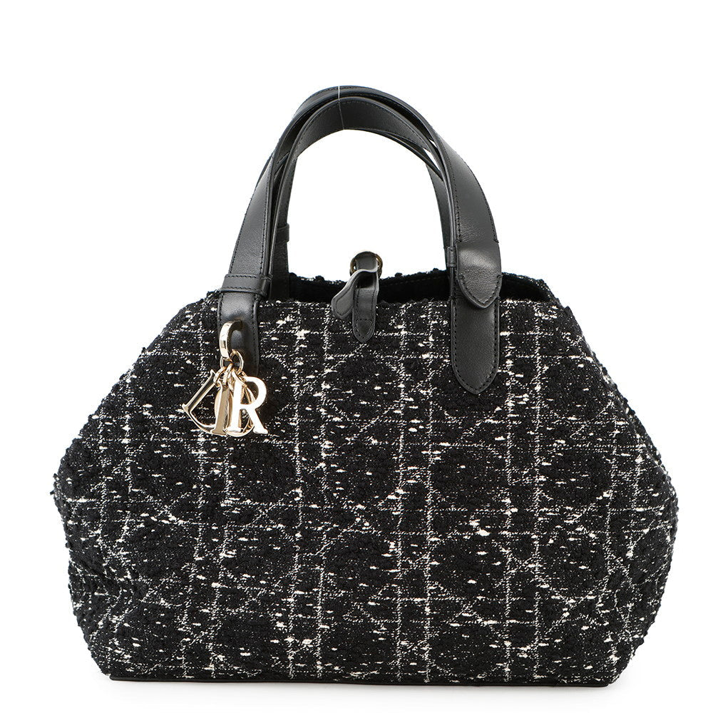 Dior To Jules Bag Whitem Otkv Tweed Calf Leather Black Travel Bag