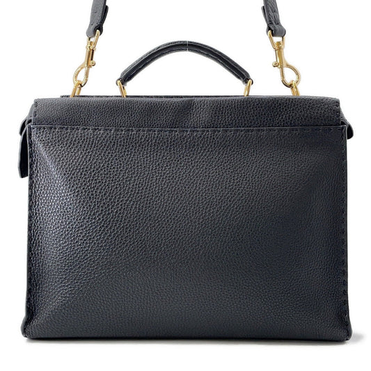 Fendi Peekaboo Selleria Fit Bugs Eye Monster Black7Va406 Handbag Leather Travel Bag