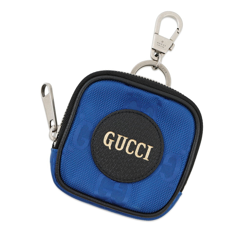 Gucci Off- -Grid Coin Purse Black645060 Nylon Blue Wallet Case