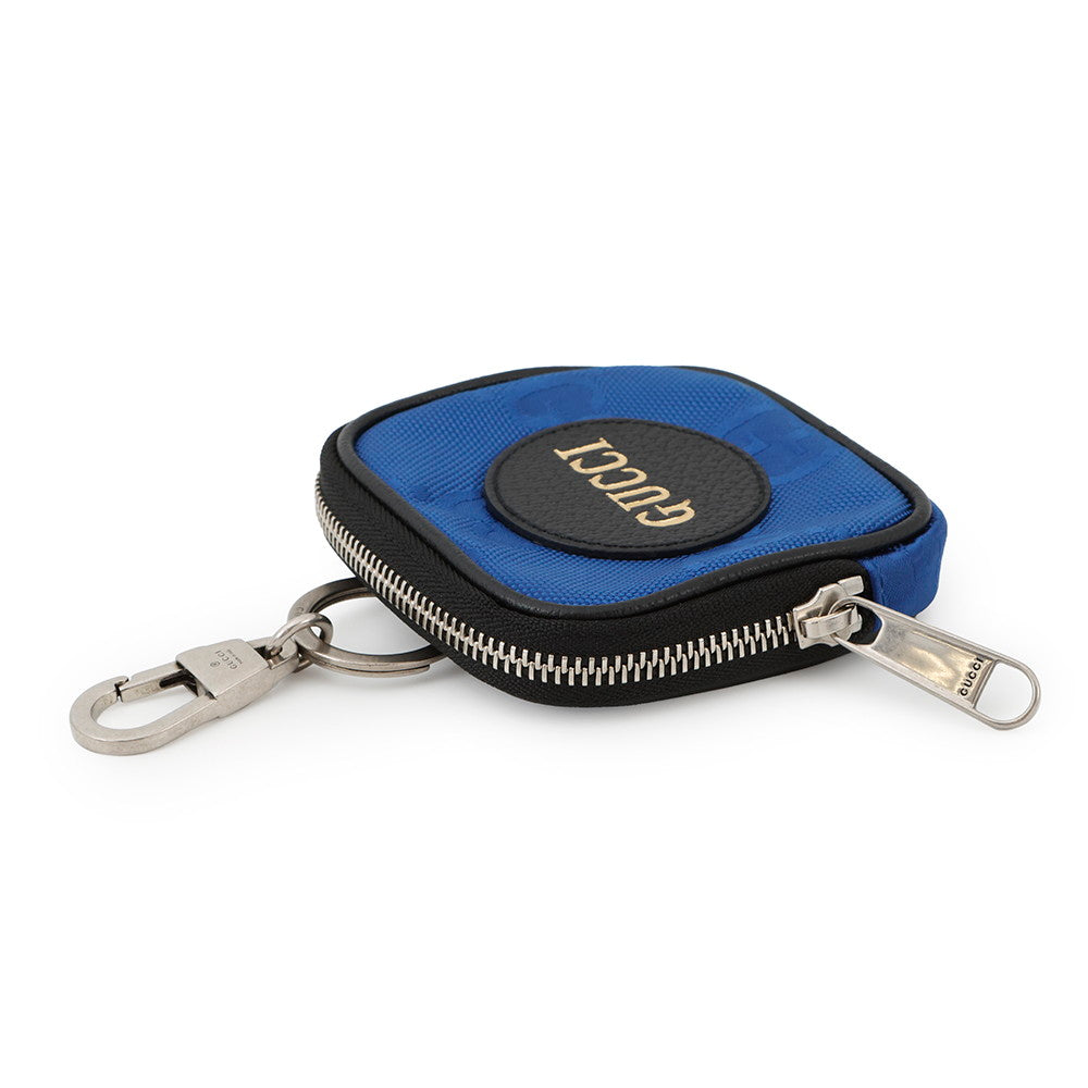 Gucci Off- -Grid Coin Purse Black645060 Nylon Blue Wallet Case