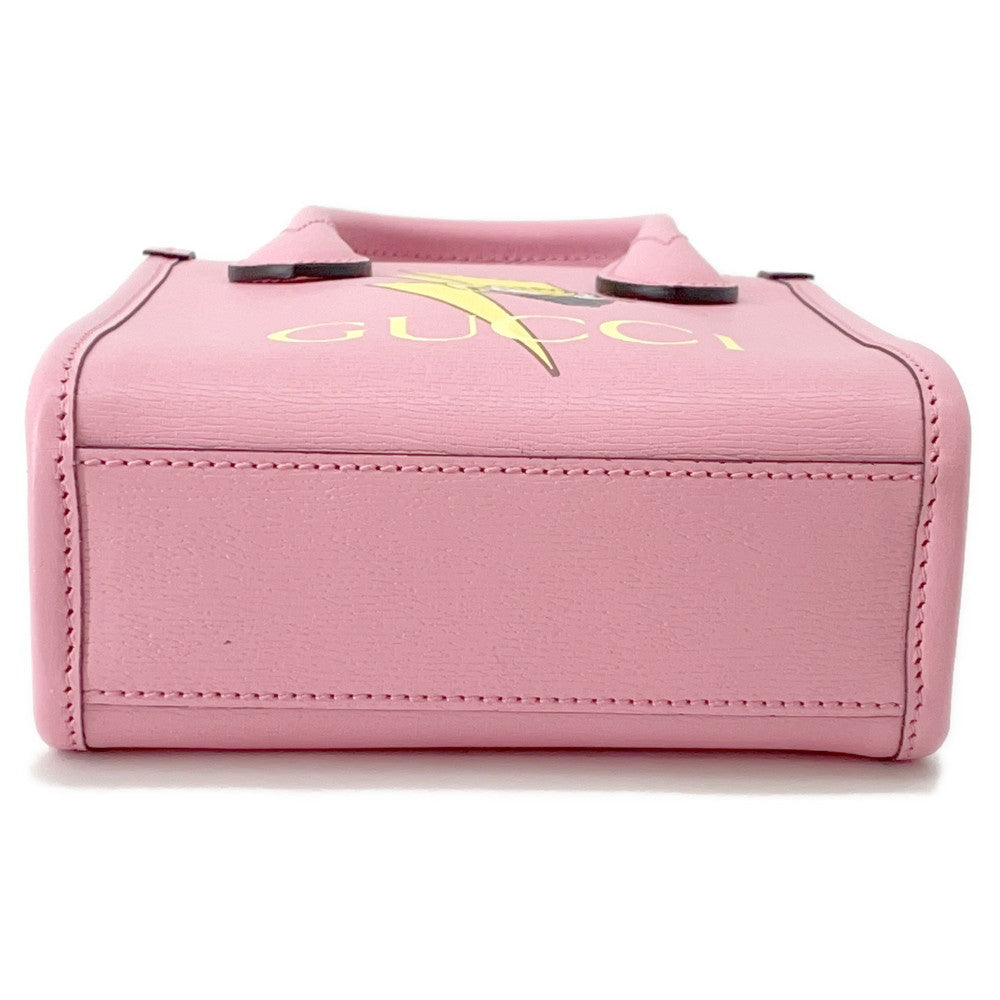 Gucci 2Way Handbag Bananya Pink671623 Leather Travel Bag