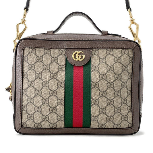 Gucci Ophidia GG Supreme Brown550622 PVC Leather Beige Shoulder Bag