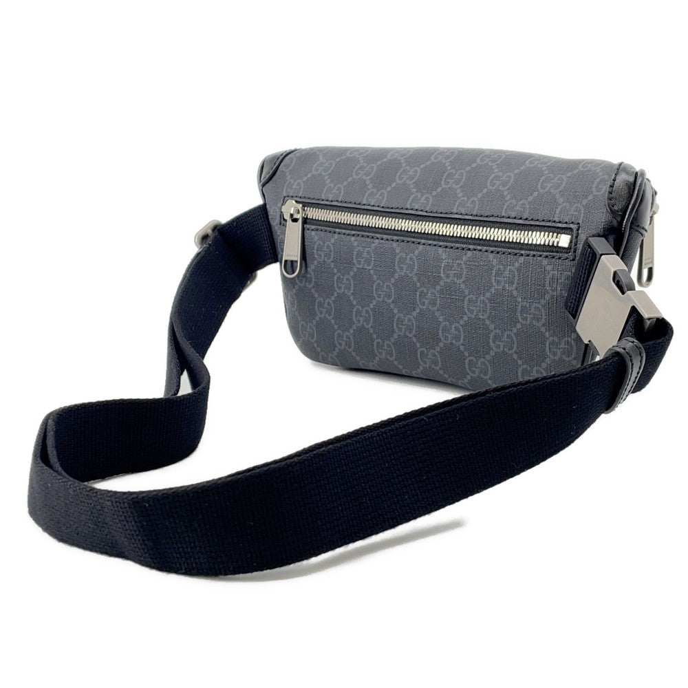 Gucci Interlocking G Black682933 GG Supreme Leather Belt