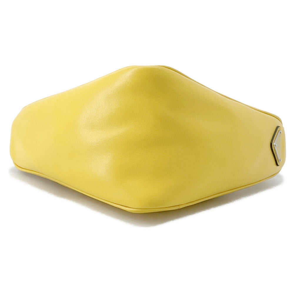 Triangle Shoulder Bag Yellow Bh Leather