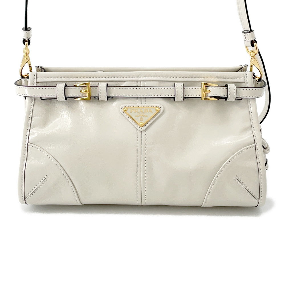 Prada Shoulder Bag ?Bonnie White1BH215 Leather Small