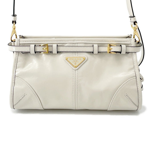 Prada Shoulder Bag ?Bonnie White1BH215 Leather Small
