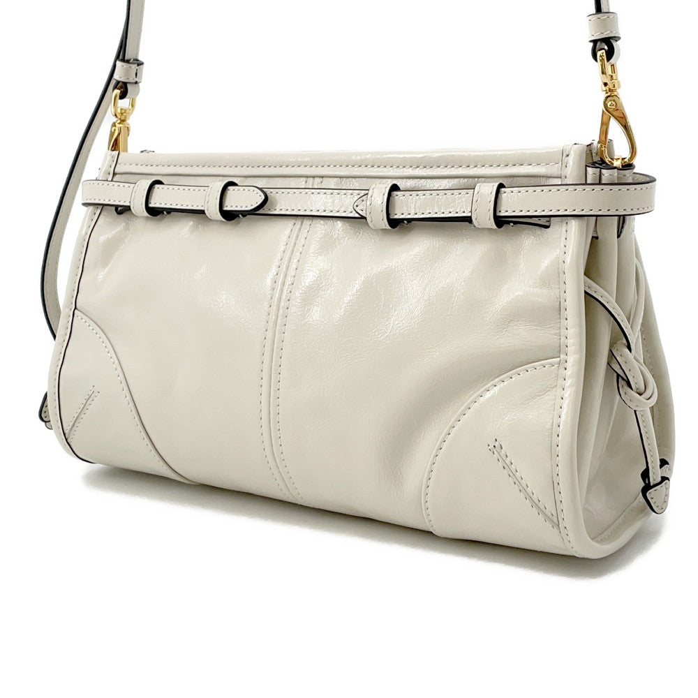 Bonnie Shoulder Bag Bh Size Leather White