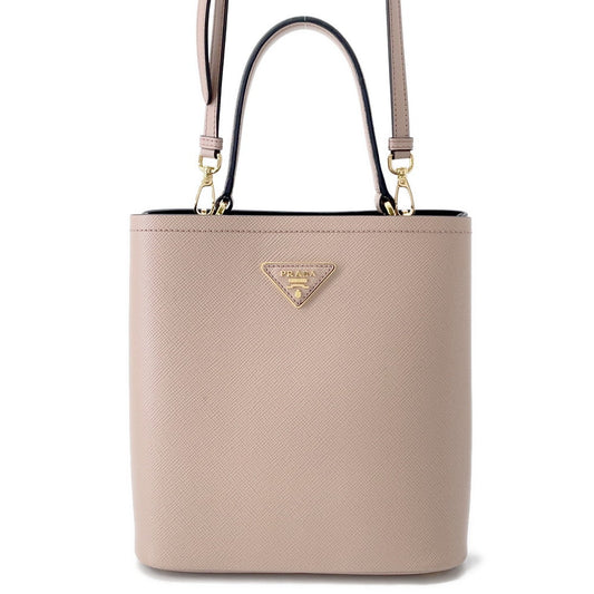 Prada ?Panier 2WAY Black1BA212 Leather Pink Handbag