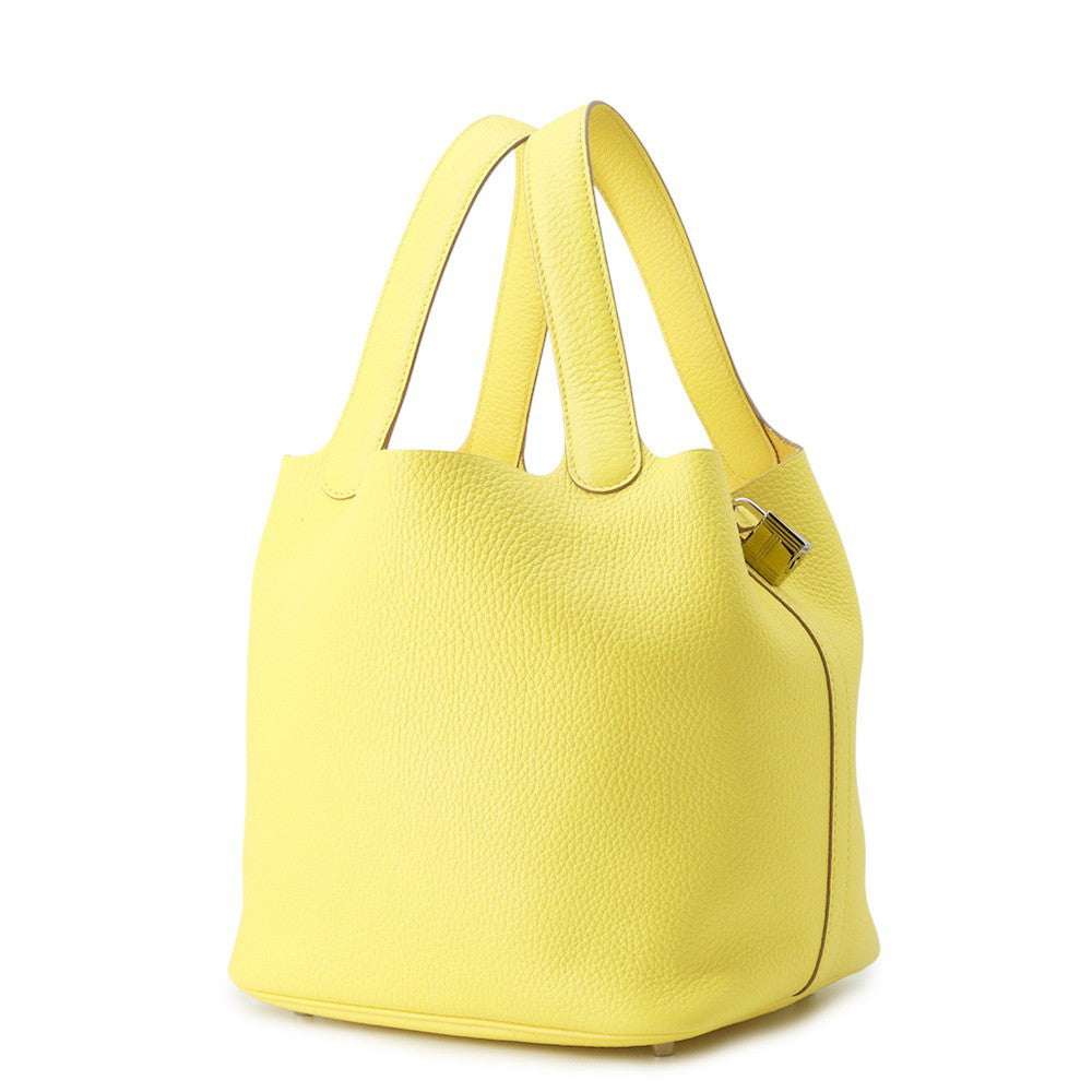 Picotin Lock Lime Taurillon Clemence Size Mm Travel Bag