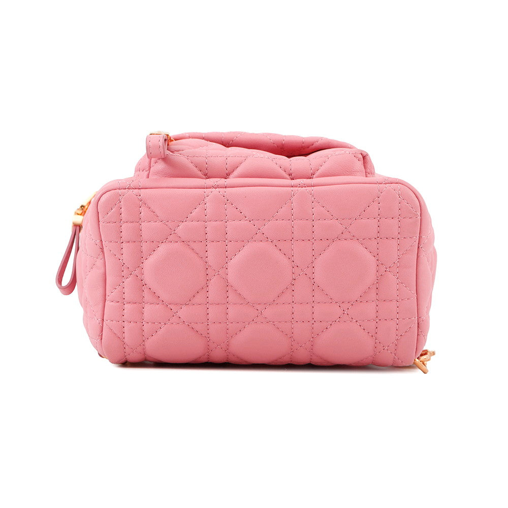 Dior Cannage Backpack Pinkm Ungf Size Handbag Leather