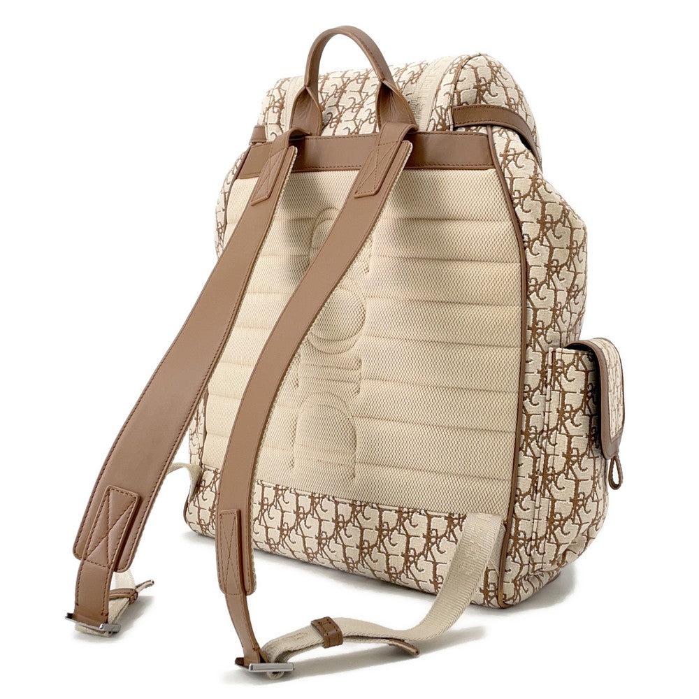 Dior Backpack Cactus Jackcollaboration Beige Esba Jod Handbag Leather Canvas