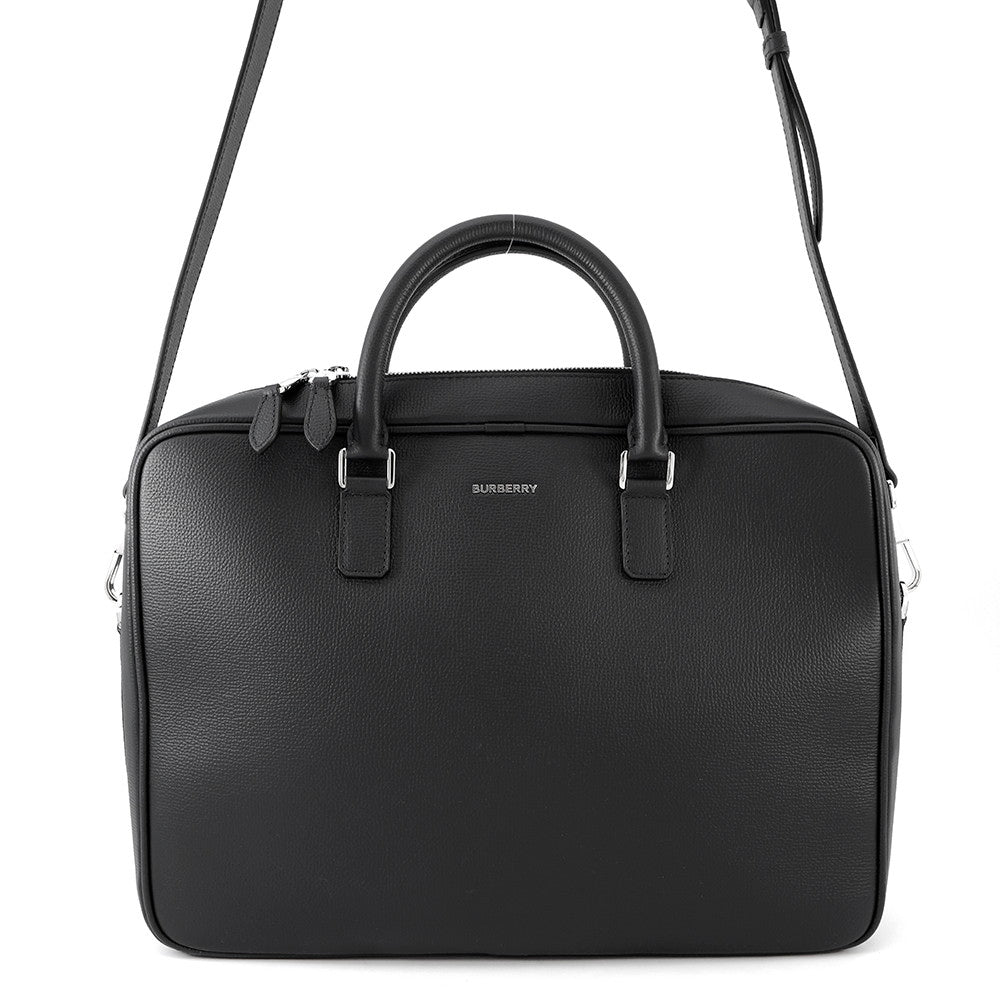 Burberry Briefcase Dark Navy8094243 Handbag Leather Travel Bag