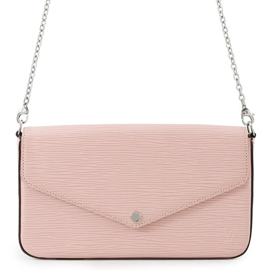 Louis Vuitton Felicie Pochette Rose BallerineM62467 Epi Leather Clutch Bag