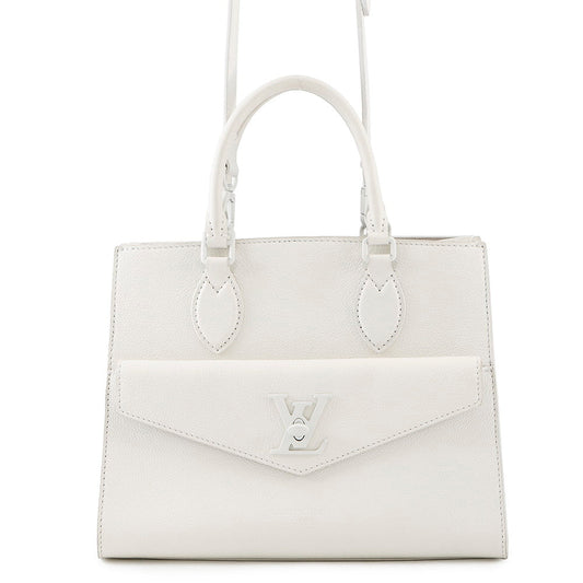 Louis Vuitton Rock Me BlancM55817 Grained Calf PM Leather Tote Bag