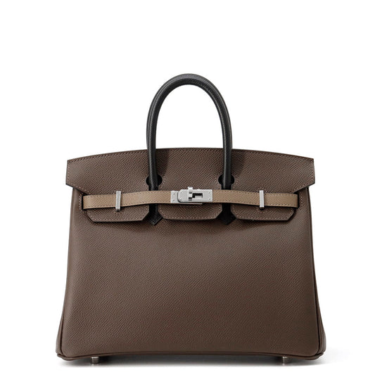 Birkin Tricolor Ecorce Etoupe Epsom Size Handbag Black Travel Bag