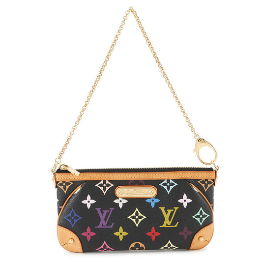 Louis Vuitton Pochette・Milla NoirM60097 ・ Monogram Multicolor Clutch Bag
