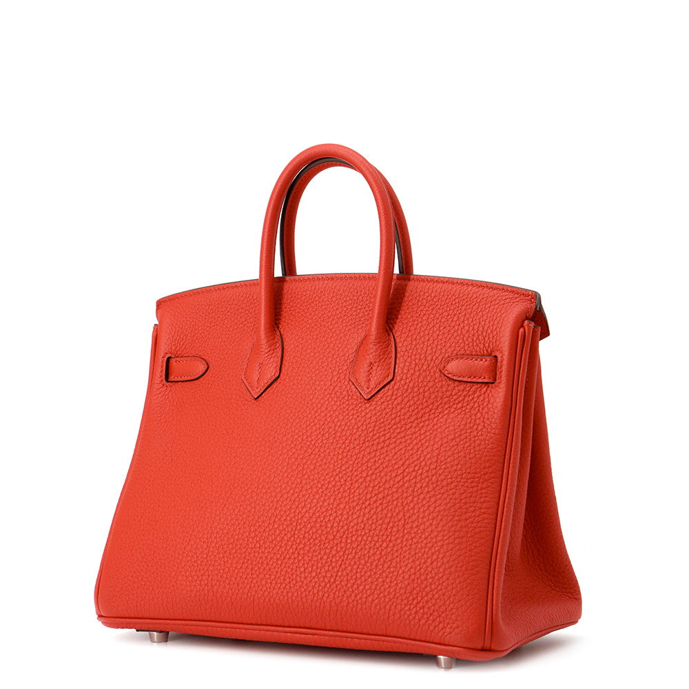 Birkin Rouge Tomate Togo Size Handbag Leather Travel Bag