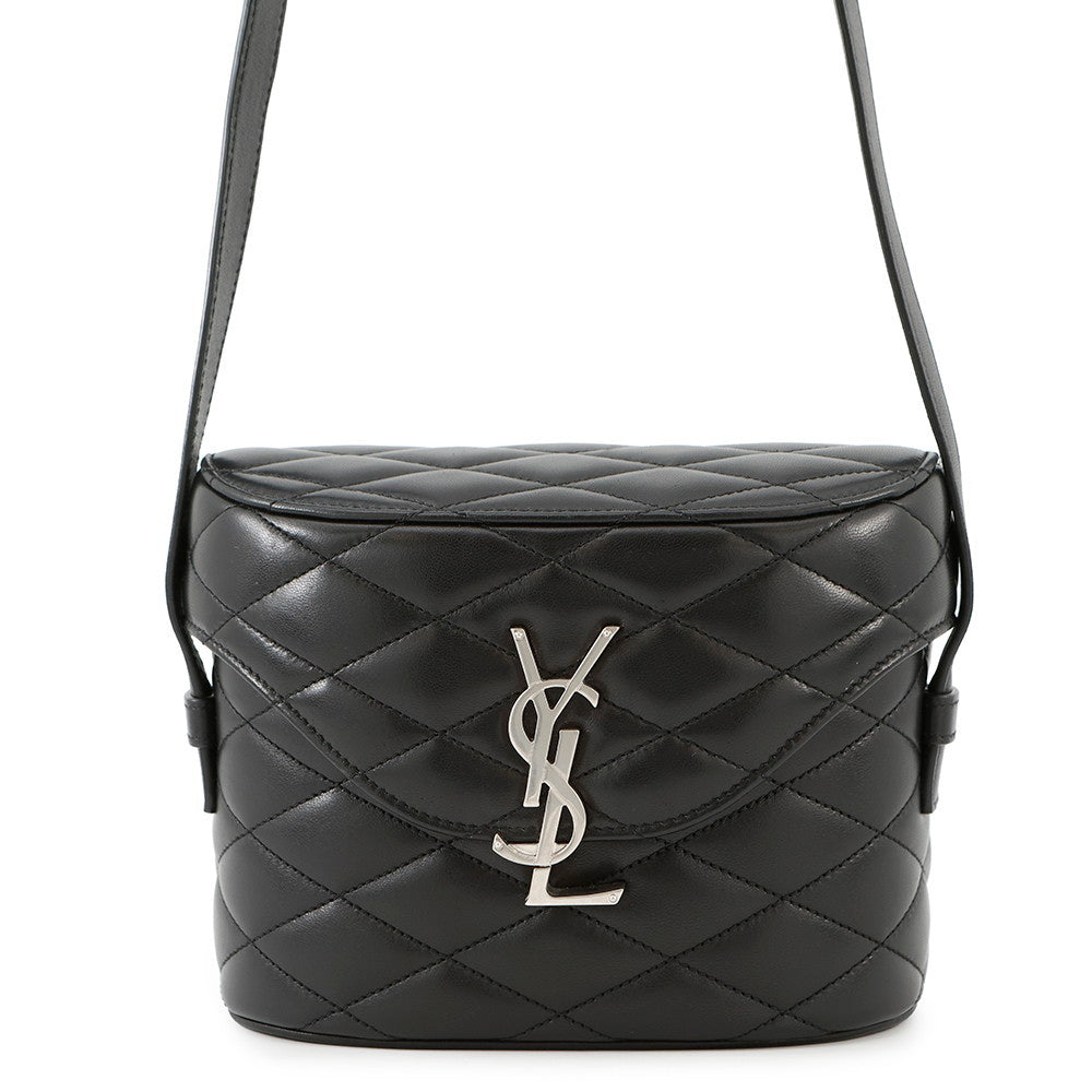 YSL Saint Laurent YSL Saint Paris June Box Shoulder Bag Leather Black